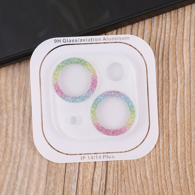 Tempered Glass Glitter CD Texture Back Camera Film, For iPhone 14 / 14 Plus (1 PC), For iPhone 14 Pro Max / 14 Pro (1 PC)