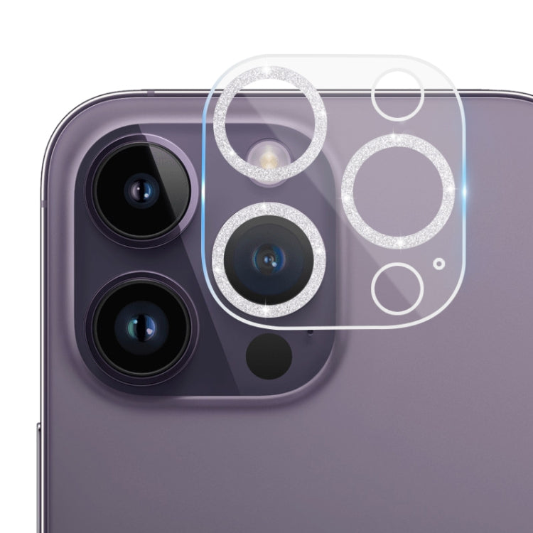 Tempered Glass Glitter CD Texture Back Camera Film, For iPhone 14 / 14 Plus (1 PC), For iPhone 14 Pro Max / 14 Pro (1 PC)