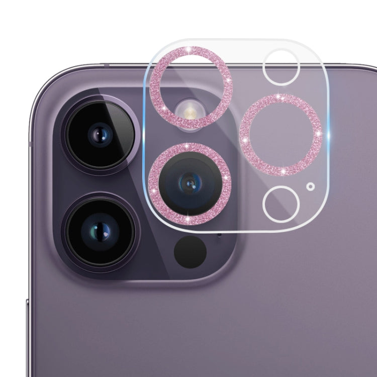 Tempered Glass Glitter CD Texture Back Camera Film, For iPhone 14 / 14 Plus (1 PC), For iPhone 14 Pro Max / 14 Pro (1 PC)