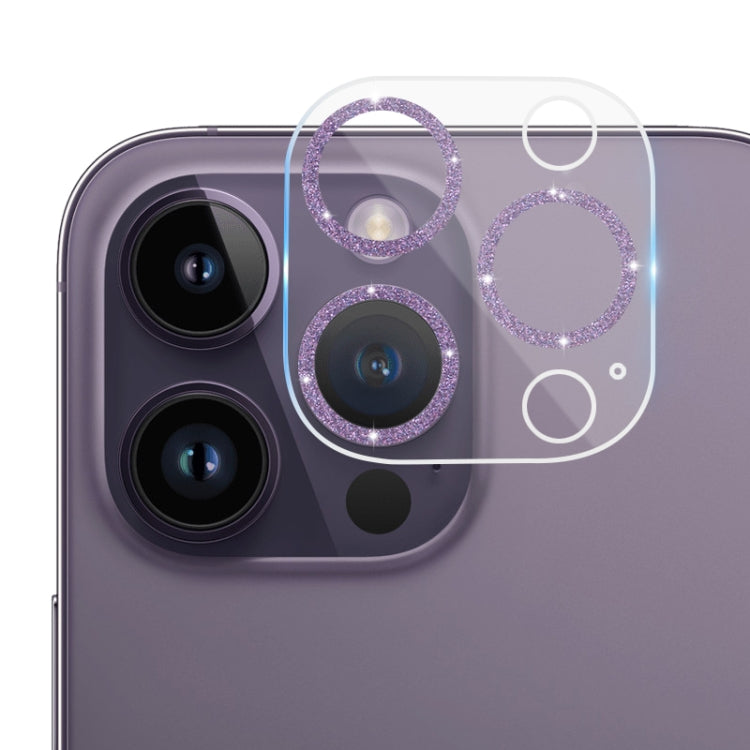 Tempered Glass Glitter CD Texture Back Camera Film, For iPhone 14 / 14 Plus (1 PC), For iPhone 14 Pro Max / 14 Pro (1 PC)