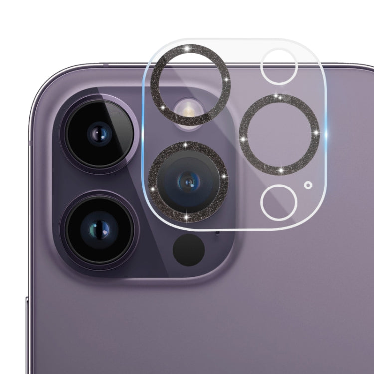 Tempered Glass Glitter CD Texture Back Camera Film, For iPhone 14 / 14 Plus (1 PC), For iPhone 14 Pro Max / 14 Pro (1 PC)