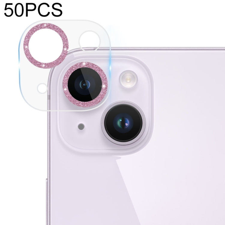 50pcs Tempered Glass Glitter CD Texture Back Camera Film