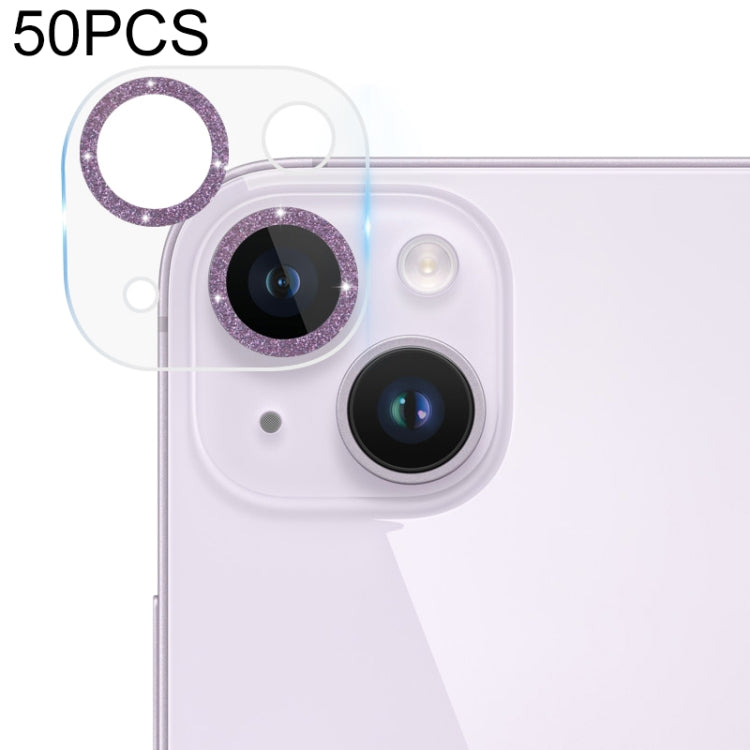 50pcs Tempered Glass Glitter CD Texture Back Camera Film