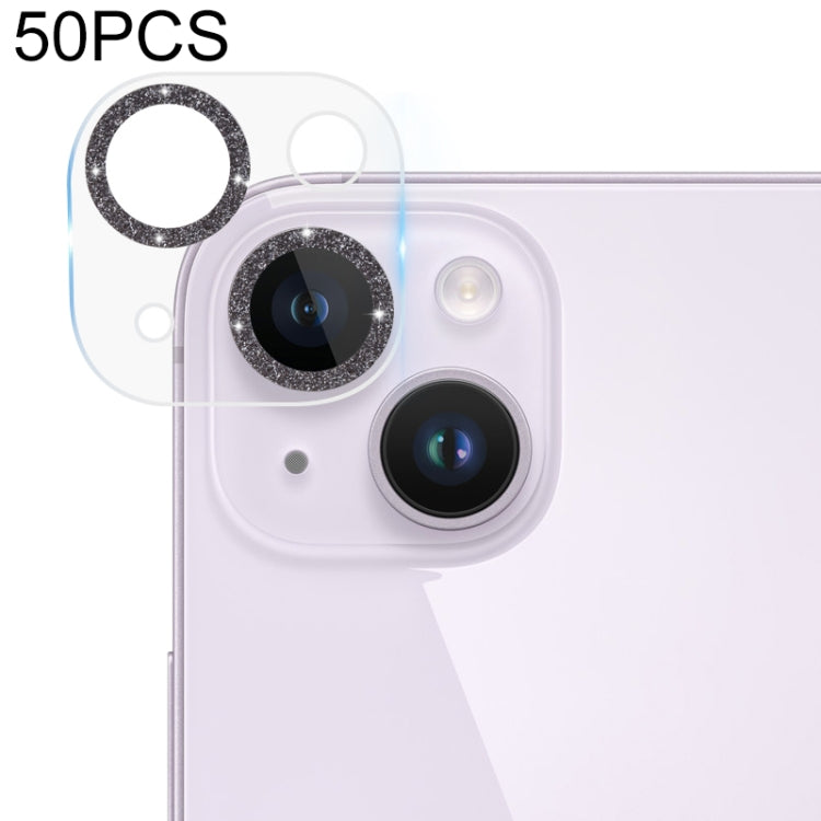 50pcs Tempered Glass Glitter CD Texture Back Camera Film