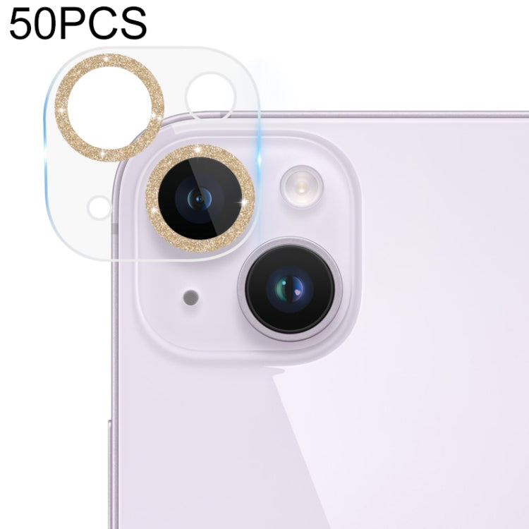 50pcs Tempered Glass Glitter CD Texture Back Camera Film