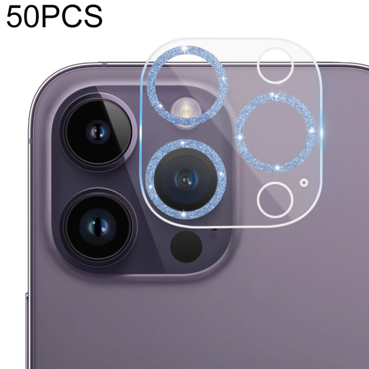50pcs Tempered Glass Glitter CD Texture Back Camera Film