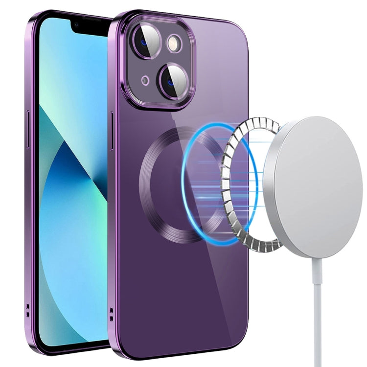 Electroplating MagSafe TPU Phone Case with Lens Film, For iPhone 14, For iPhone 14 Pro, For iPhone 14 Plus