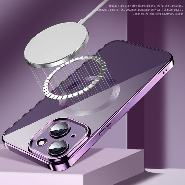 Electroplating MagSafe TPU Phone Case with Lens Film, For iPhone 14, For iPhone 14 Pro, For iPhone 14 Plus