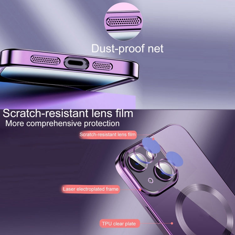 Electroplating MagSafe TPU Phone Case with Lens Film, For iPhone 14, For iPhone 14 Pro, For iPhone 14 Plus