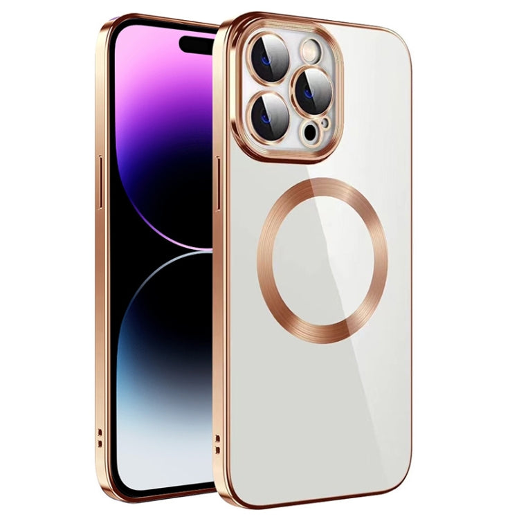 Electroplating MagSafe TPU Phone Case with Lens Film, For iPhone 14, For iPhone 14 Pro, For iPhone 14 Plus