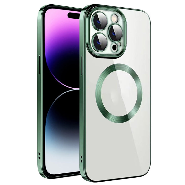 Electroplating MagSafe TPU Phone Case with Lens Film, For iPhone 14, For iPhone 14 Pro, For iPhone 14 Plus