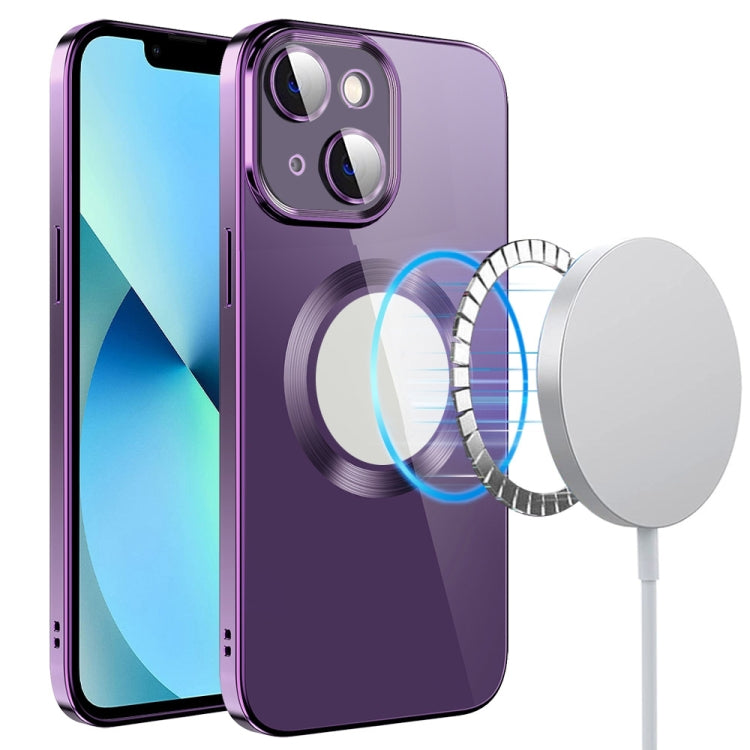 Electroplating MagSafe TPU Phone Case with Lens Film, For iPhone 14, For iPhone 14 Pro, For iPhone 14 Plus