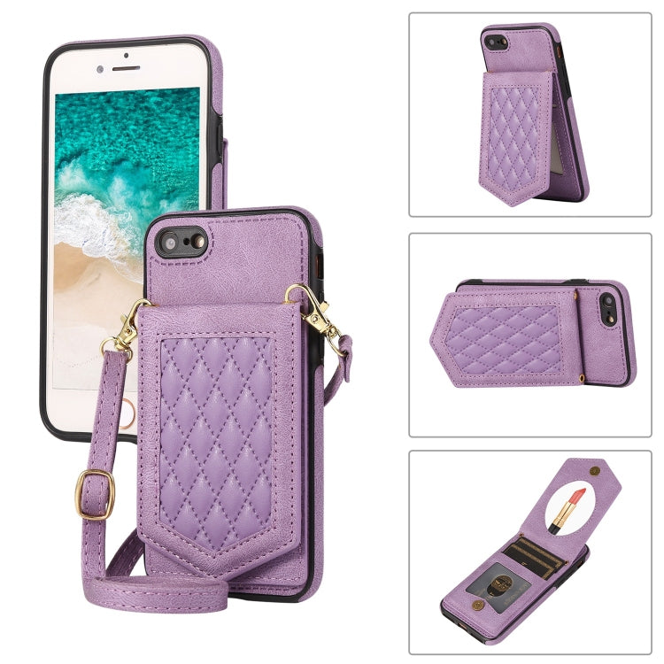 Rhombic Texture RFID Phone Case with Lanyard & Mirror, For iPhone 6s Plus / 6 Plus, For iPhone 6s / 6