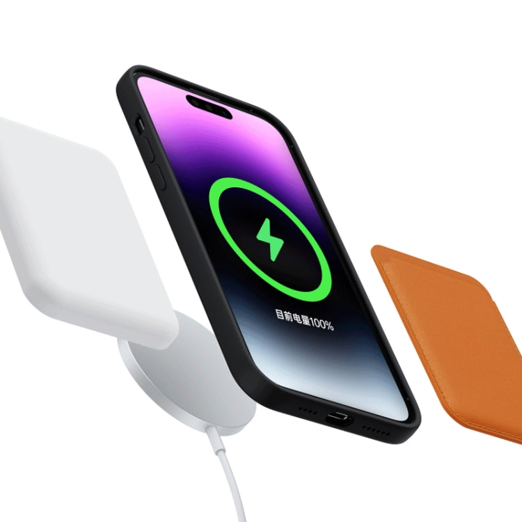CD Texture MagSafe Liquid Silicone Phone Case, For iPhone 14, For iPhone 14 Plus
