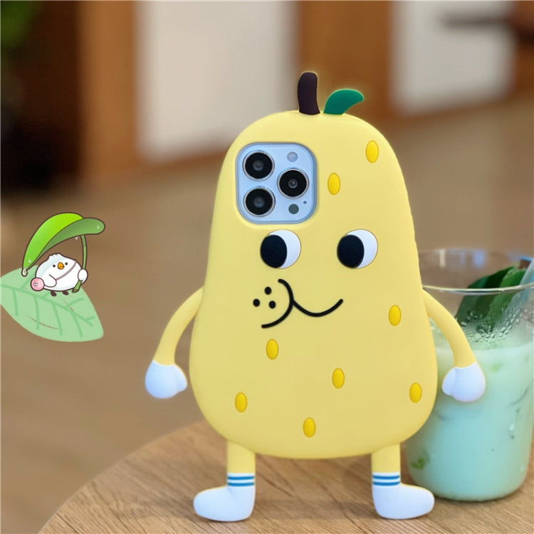 Snow Pear Silicone Phone Case, For iPhone 14, For iPhone 13 Pro, For iPhone 12, For iPhone 12 Pro, For iPhone 11 Pro Max