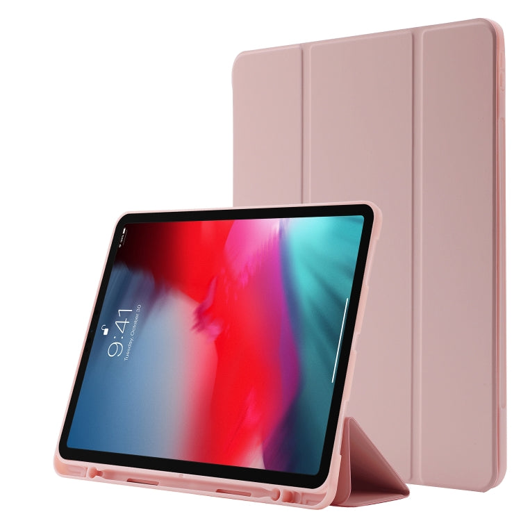 Skin Feel Pen Holder Tri-fold Tablet Leather Case, For iPad Pro 11 2022 / 2021 / 2020 / 2018, For iPad Air 13 2025 / 2024 / iPad Pro 12.9 2022 / 2021 / 2020 / 2018