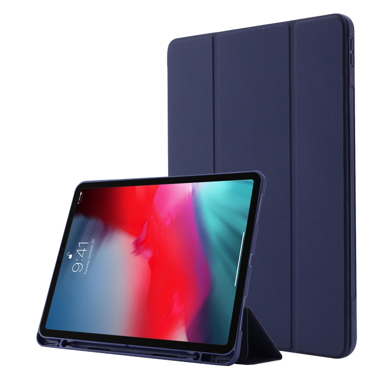 Skin Feel Pen Holder Tri-fold Tablet Leather Case, For iPad Pro 11 2022 / 2021 / 2020 / 2018, For iPad Air 13 2025 / 2024 / iPad Pro 12.9 2022 / 2021 / 2020 / 2018