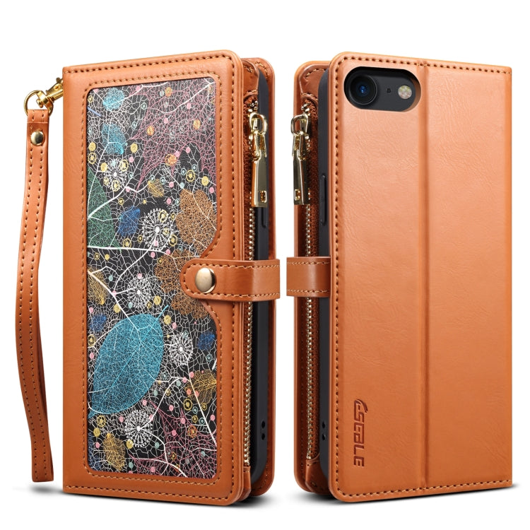 ESEBLE Star Series Lanyard Zipper Wallet RFID Leather Case, For iPhone 12 Pro, For iPhone 12, For iPhone 11 Pro Max, For iPhone 11 Pro, For iPhone 11, For iPhone SE 2022 / SE 2020 / 8 / 7, For iPhone XS Max, For iPhone XS / X