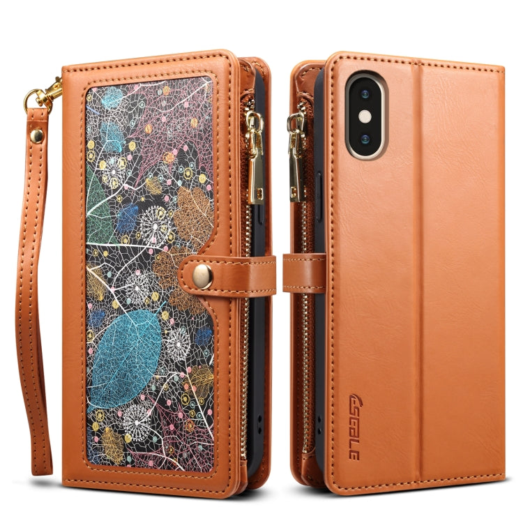 ESEBLE Star Series Lanyard Zipper Wallet RFID Leather Case, For iPhone 12 Pro, For iPhone 12, For iPhone 11 Pro Max, For iPhone 11 Pro, For iPhone 11, For iPhone SE 2022 / SE 2020 / 8 / 7, For iPhone XS Max, For iPhone XS / X