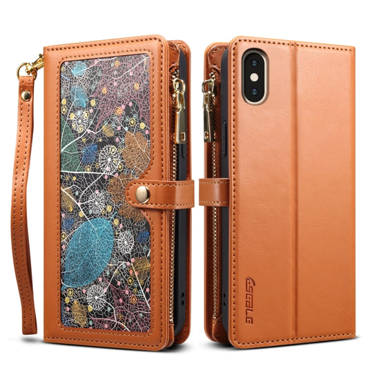 ESEBLE Star Series Lanyard Zipper Wallet RFID Leather Case