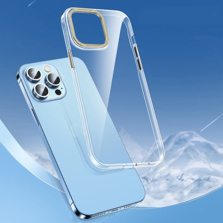 Metal Key Crystal Transparent PC Phone Case, For iPhone 13 Pro Max