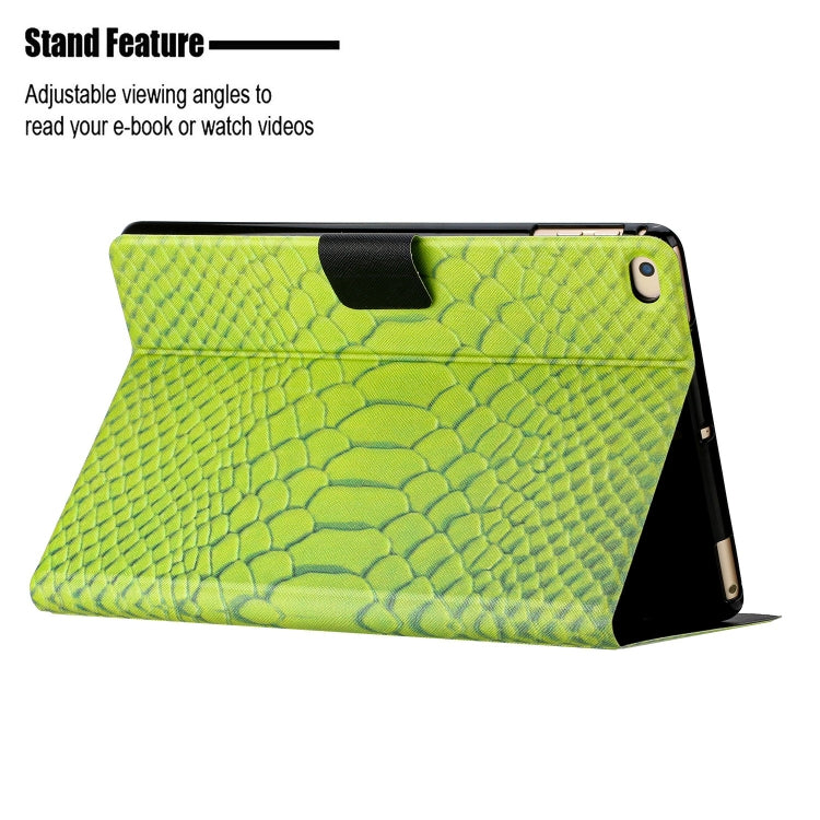 Solid Color Crocodile Texture Leather Smart Tablet Case, For iPad Air / Air 2 / 9.7 2017 / 9.7 2018, For iPad 10.2 / 10.5, For iPad 10th Gen 10.9 2022, For iPad Pro 11 2020 / 2018 / Air 2020 10.9
