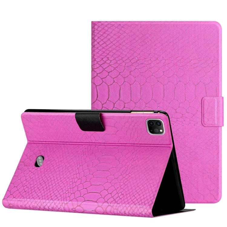 Solid Color Crocodile Texture Leather Smart Tablet Case, For iPad Air / Air 2 / 9.7 2017 / 9.7 2018, For iPad 10.2 / 10.5, For iPad 10th Gen 10.9 2022, For iPad Pro 11 2020 / 2018 / Air 2020 10.9