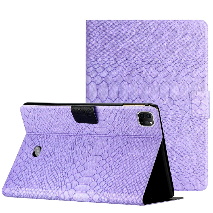 Solid Color Crocodile Texture Leather Smart Tablet Case, For iPad Air / Air 2 / 9.7 2017 / 9.7 2018, For iPad 10.2 / 10.5, For iPad 10th Gen 10.9 2022, For iPad Pro 11 2020 / 2018 / Air 2020 10.9