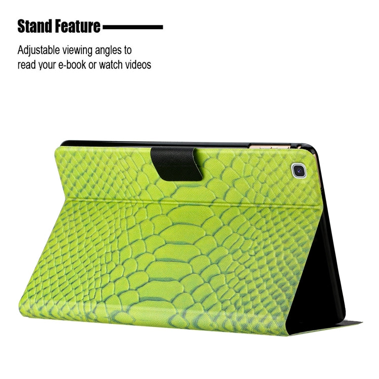 Solid Color Crocodile Texture Leather Smart Tablet Case, For Samsung Galaxy Tab S6 Lite, For Samsung Galaxy Tab A10.1 T850