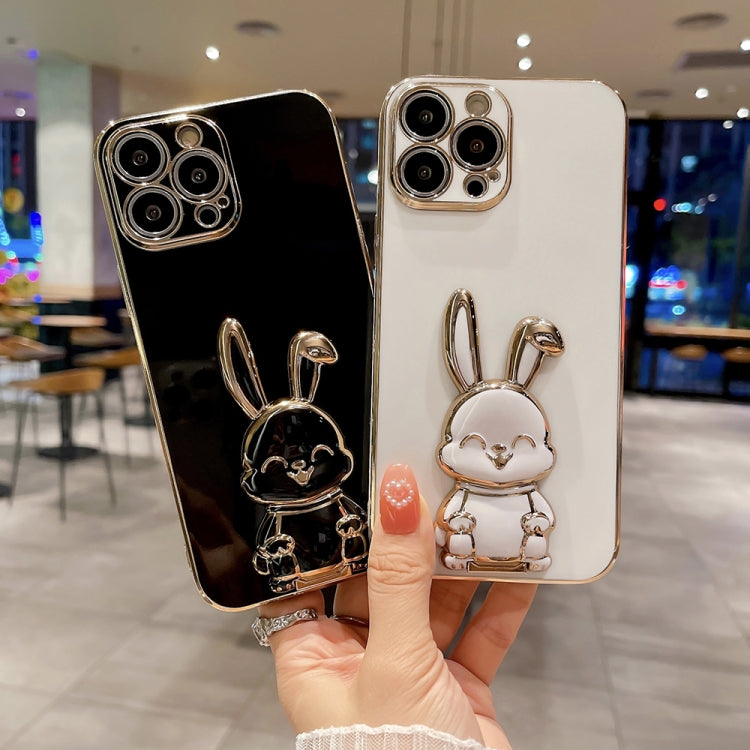 Plating Rabbit Holder Phone Case, For iPhone 13 Pro Max, For iPhone 12, For iPhone 12 Pro