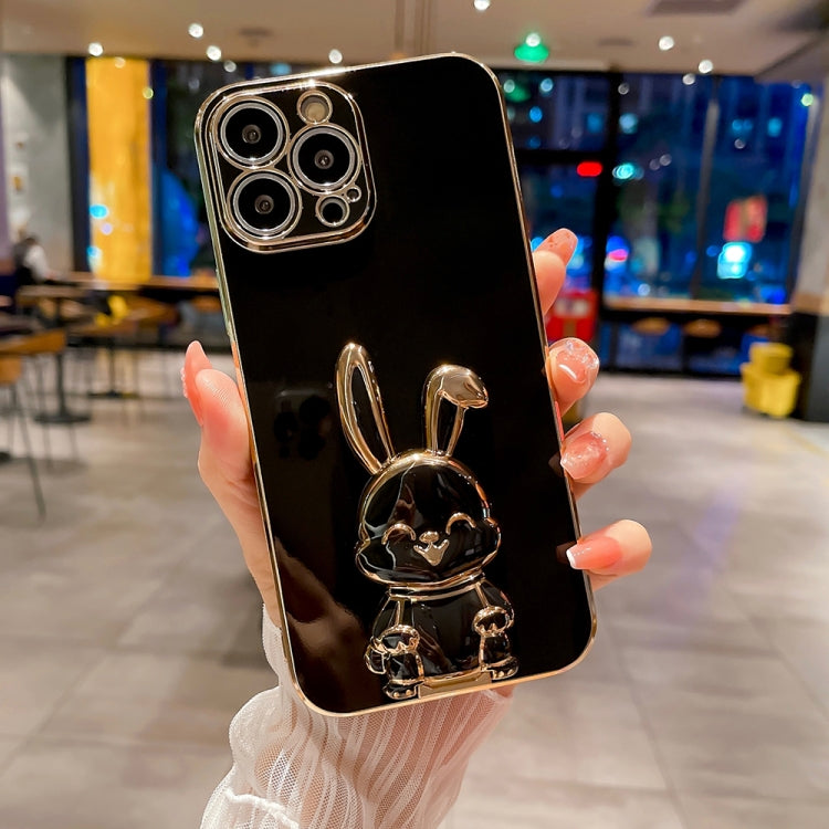Plating Rabbit Holder Phone Case, For iPhone 13 Pro Max, For iPhone 12, For iPhone 12 Pro