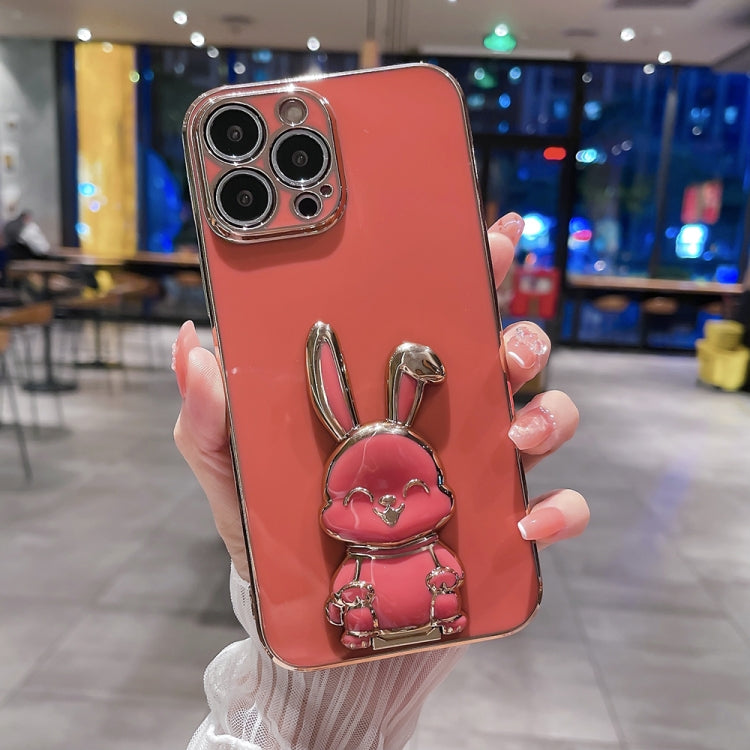 Plating Rabbit Holder Phone Case, For iPhone 13 Pro Max, For iPhone 12, For iPhone 12 Pro