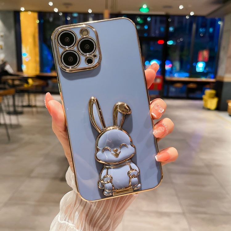 Plating Rabbit Holder Phone Case, For iPhone 13 Pro Max, For iPhone 12, For iPhone 12 Pro