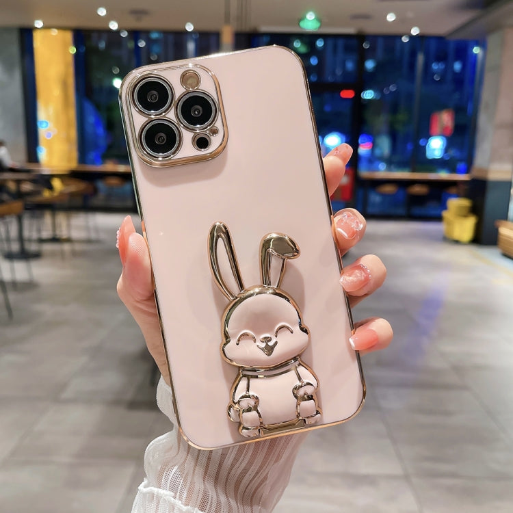 Plating Rabbit Holder Phone Case, For iPhone 12 Pro Max, For iPhone 11, For iPhone 11 Pro