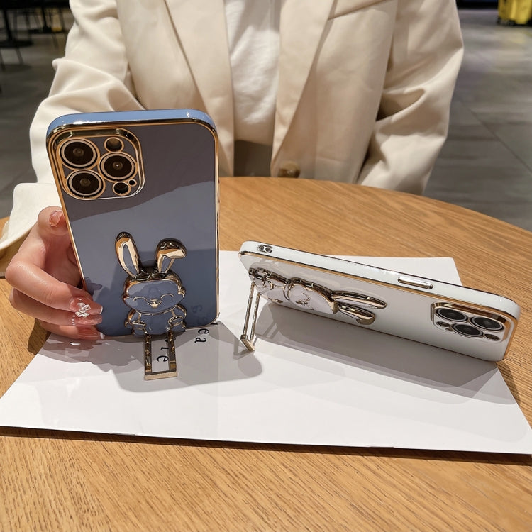Plating Rabbit Holder Phone Case, For iPhone 11 Pro Max, For iPhone X / XS, For iPhone XR