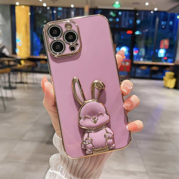 Plating Rabbit Holder Phone Case, For iPhone 11 Pro Max, For iPhone X / XS, For iPhone XR