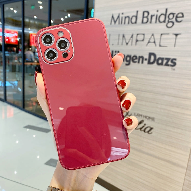 Solid Color Tempered Glass Phone Case, For iPhone 13 Pro Max, For iPhone 13 Pro