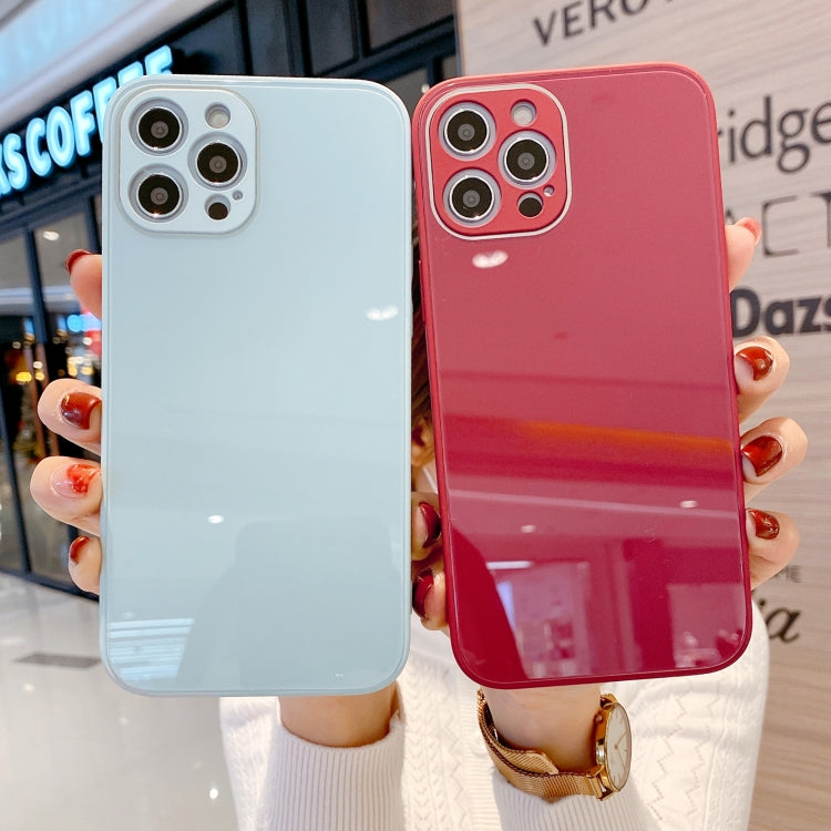 Solid Color Tempered Glass Phone Case, For iPhone 13, For iPhone 12 Pro Max