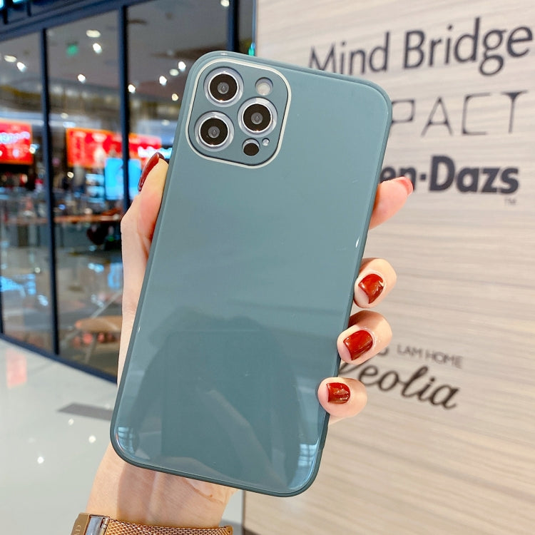 Solid Color Tempered Glass Phone Case, For iPhone 12 Pro, For iPhone 12