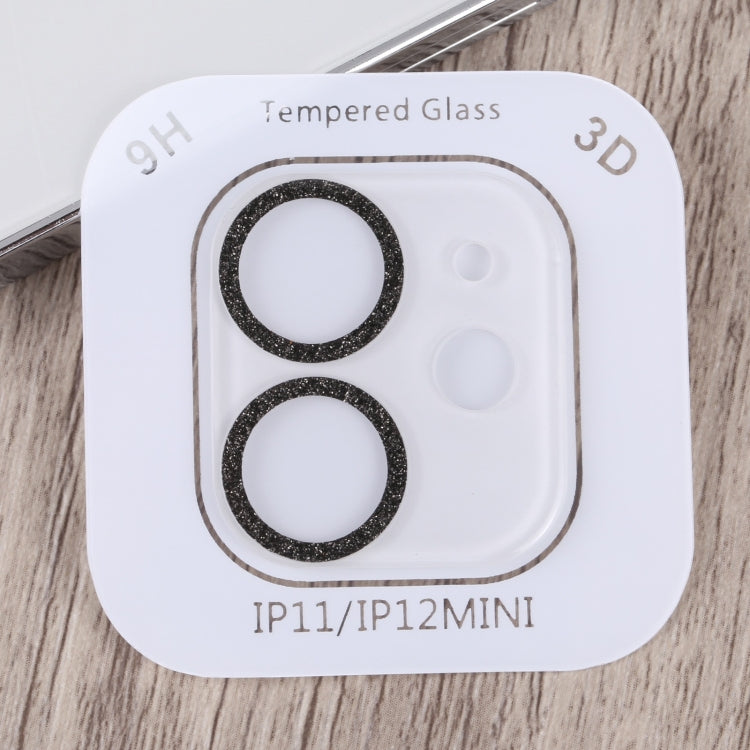 Glitter Ring Tempered Glass Camera Lens Film, For iPhone 12