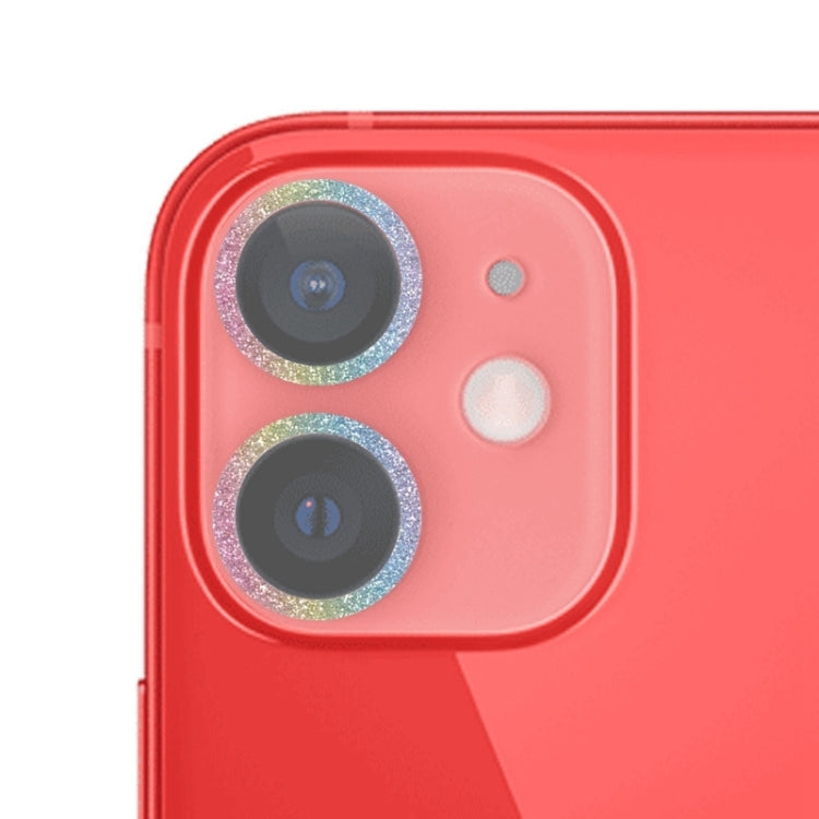 Glitter Ring Tempered Glass Camera Lens Film, For iPhone 12