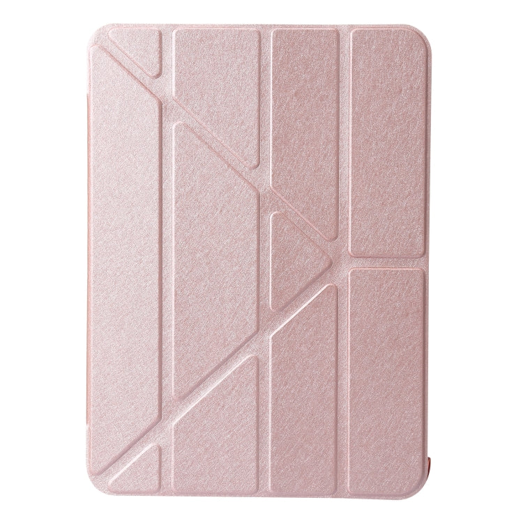 Silk Texture Horizontal Deformation Flip Tablet Leather Case with Holder, For iPad 10th Gen 10.9 2022