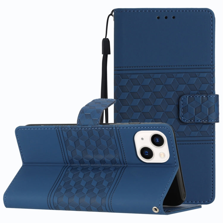 Diamond Embossed Skin Feel Leather Phone Case with Lanyard, For iPhone 12 Pro, For iPhone 12 Pro Max, For iPhone 13, For iPhone 13 mini