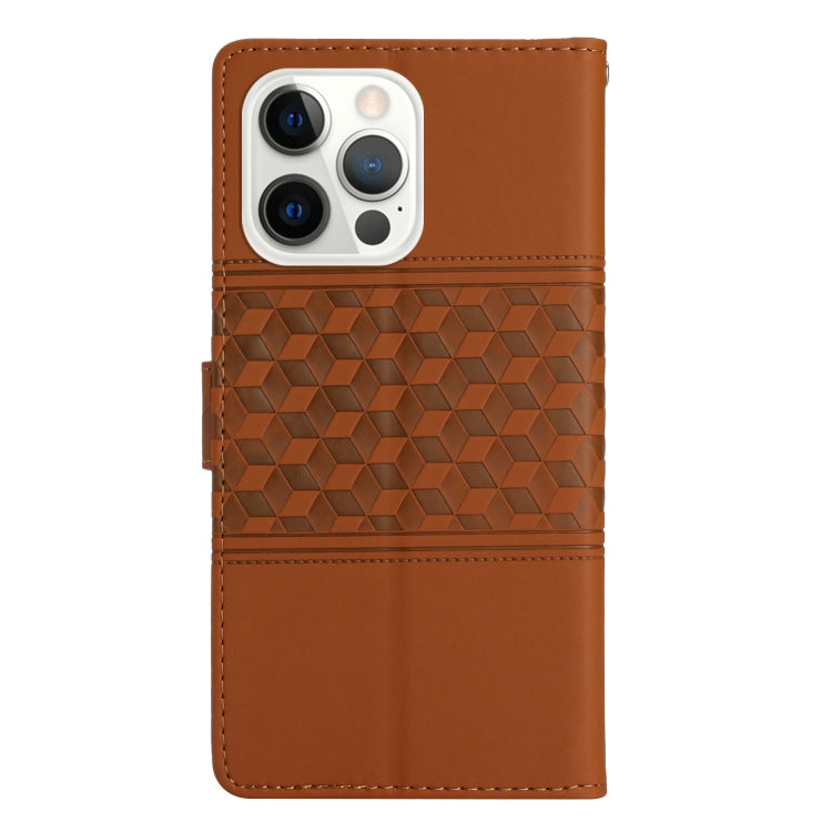 Diamond Embossed Skin Feel Leather Phone Case with Lanyard, For iPhone 14 Pro, For iPhone 14 Pro Max, For iPhone X / XS, For iPhone XR