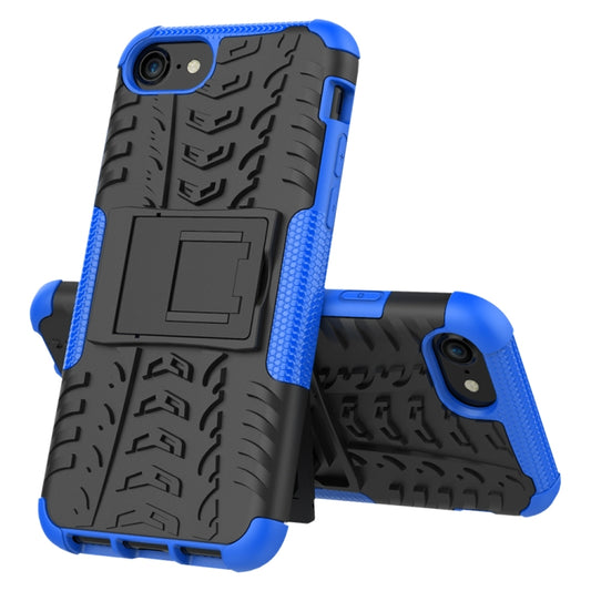 Tire Texture Shockproof TPU+PC Protective Case with Holder, For iPhone SE 2022 / SE 2020, For Sony Xperia 10 Ⅱ, For Huawei Honor Play 9A