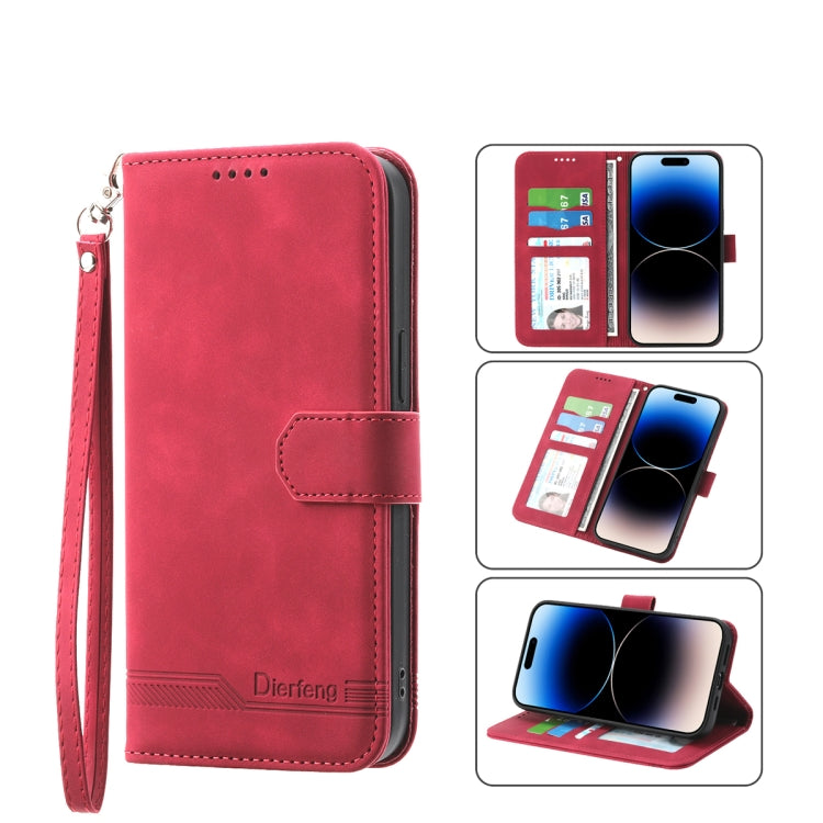 Dierfeng Dream Line TPU + PU  Leather Phone Case, For iPhone 14, For iPhone 14 Plus, For iPhone 14 Pro, For iPhone 14 Pro Max