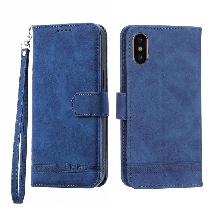 Dierfeng Dream Line TPU + PU Leather Phone Case, For iPhone XS Max, For iPhone XR, For iPhone X/XS, For iPhone 6 Plus/7 Plus/8 Plus