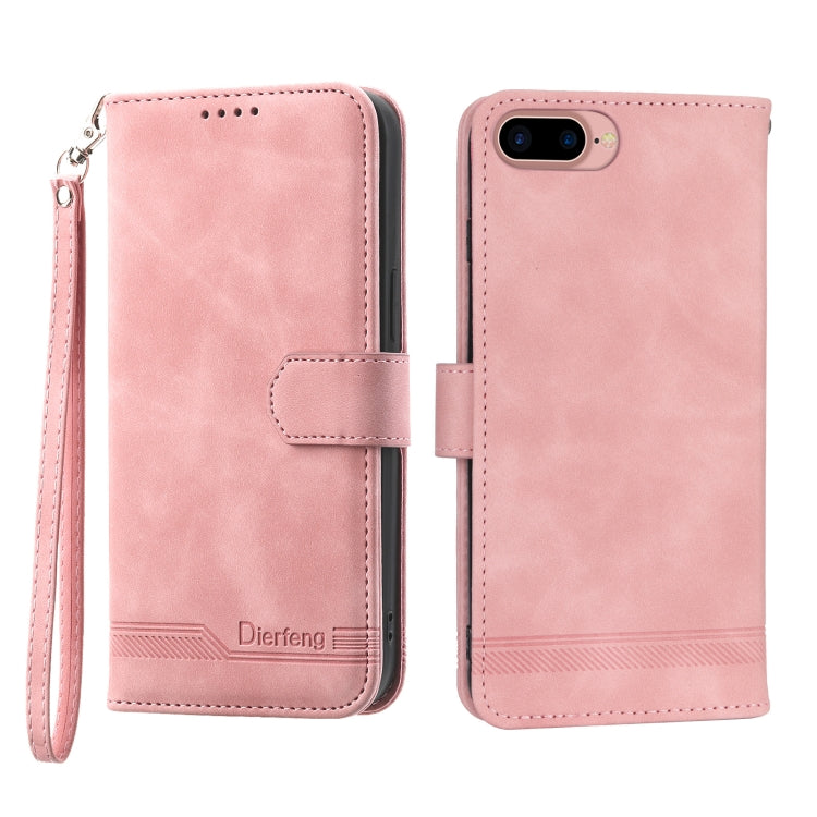 Dierfeng Dream Line TPU + PU Leather Phone Case, For iPhone XS Max, For iPhone XR, For iPhone X/XS, For iPhone 6 Plus/7 Plus/8 Plus