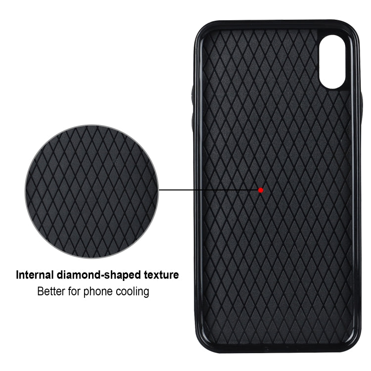 Rhombic PU Leather Phone Case with Ring Holder, For iPhone XR, For iPhone XS Max, For iPhone SE 2020 / SE 2022 / 7 / 8
