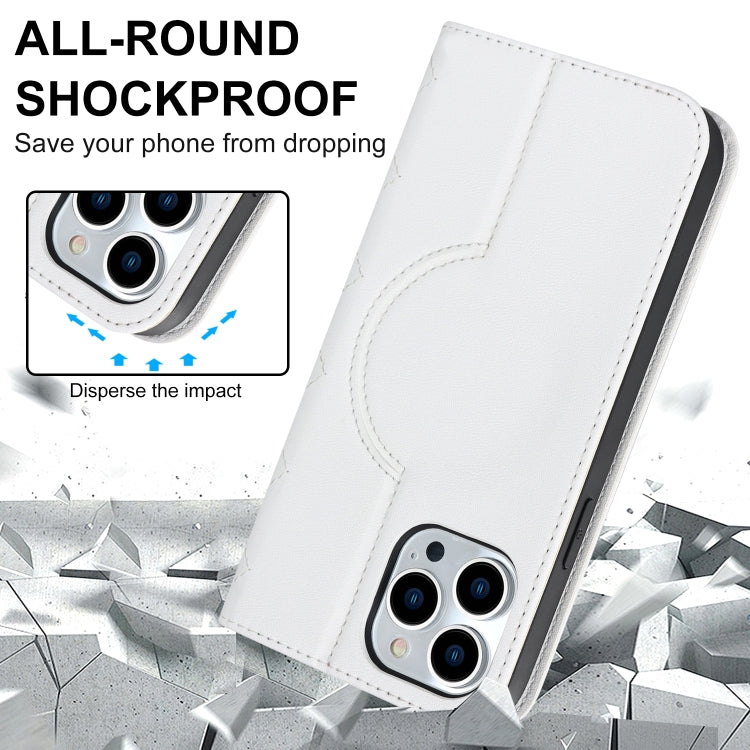 Rhombic MagSafe RFID Anti-Theft Wallet Leather Phone Case, For iPhone 14 Pro Max, For iPhone 13 mini, For iPhone 13